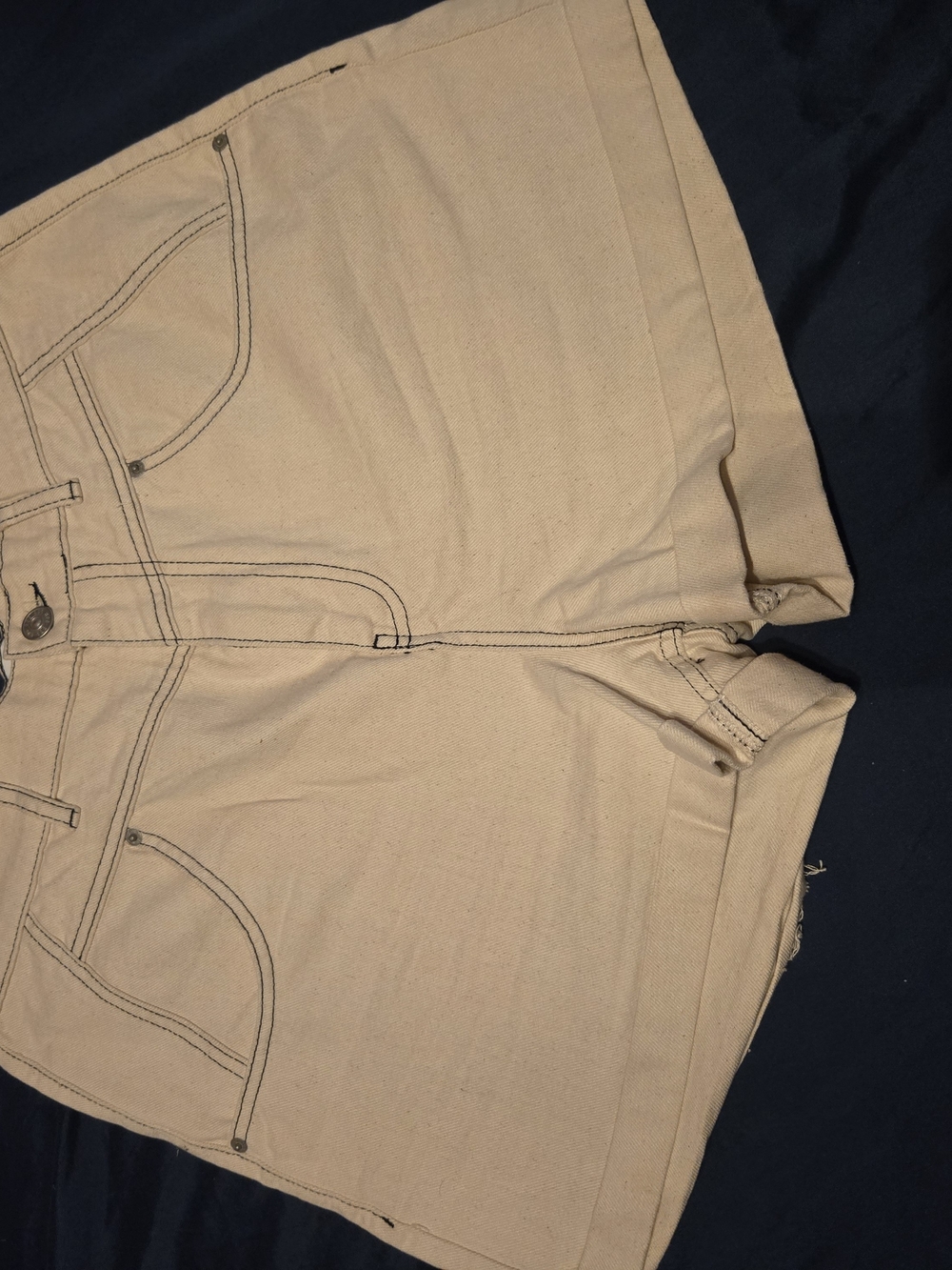 BDG Beige High-Rise Denim Shorts
